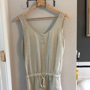 Anthropologie linen jumpsuit